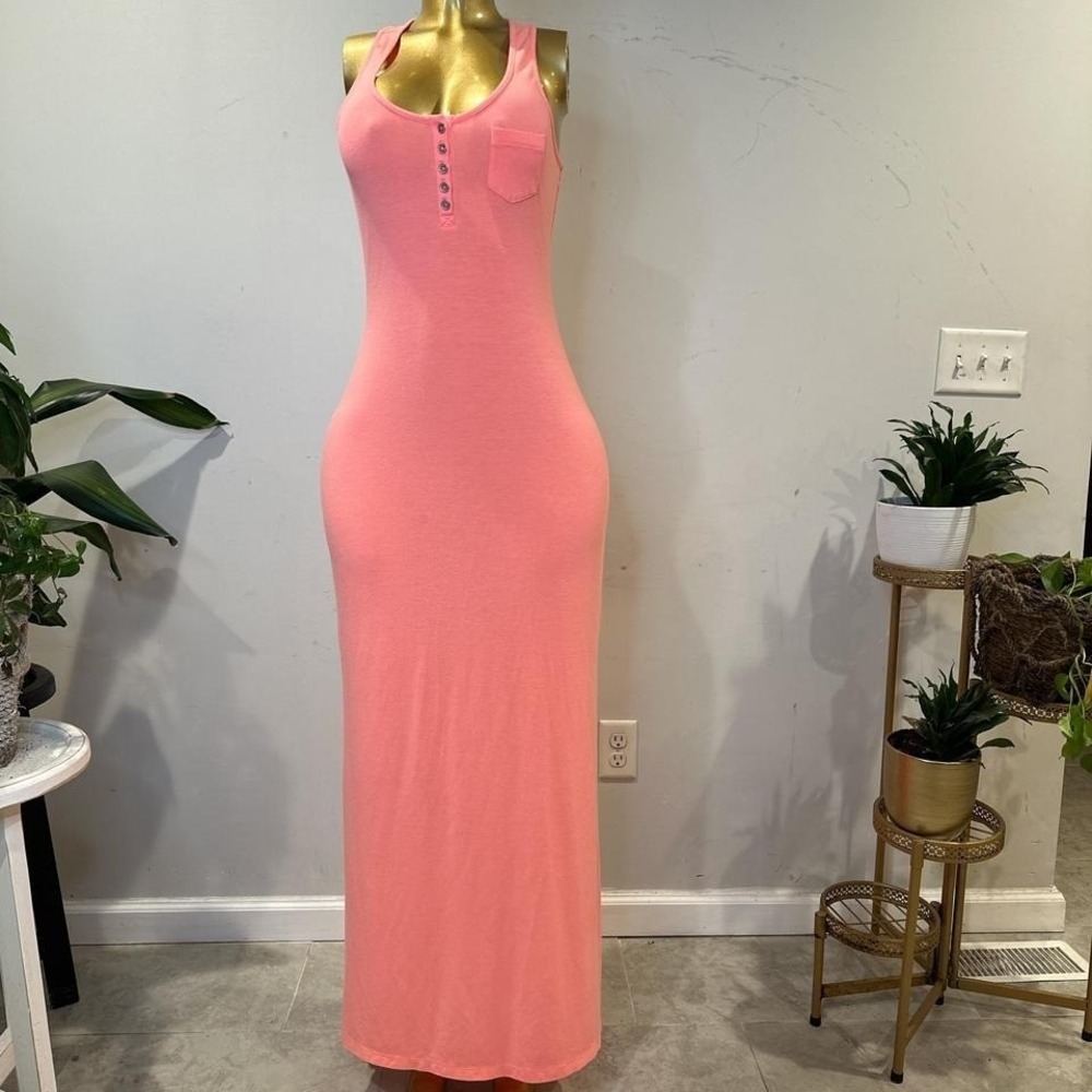 Y2K Cyber‎ Vintage Guess Y2K Orange maxi tank dress with button detail SMALL
